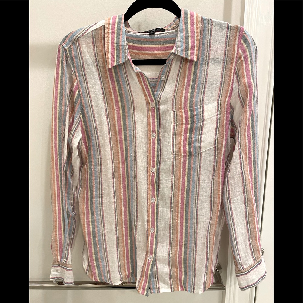 Velvet Heart Linen shirt with gorgeous gold thread